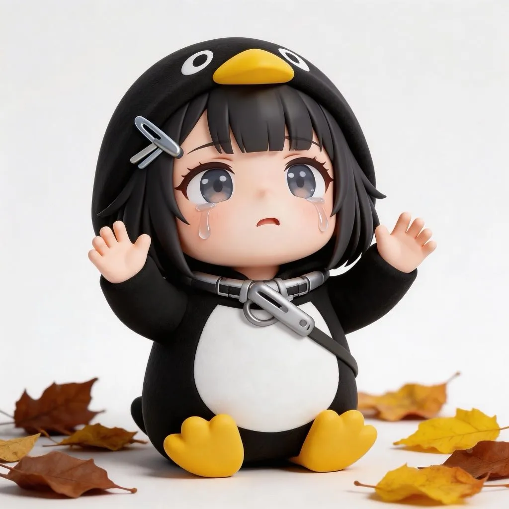 AI-generated gugugaga penguin: Crying for Rescue