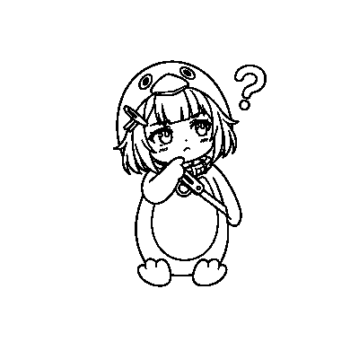 Endmin Thinking — coloring page line art (Endmin pensando)